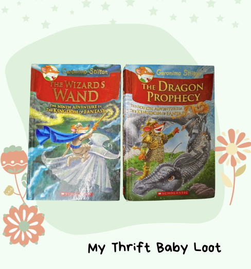 Preloved Geronimo Stilton Books - The dragon prophecy & The wizard's wand